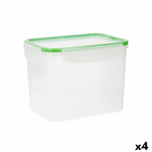 Hermētiska Pusdienu Kastīte Quid Greenery Caurspīdīgs Plastmasa (3,7 L) (Pack 4x) image 4