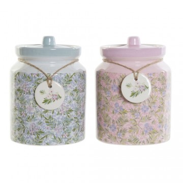 Skārdene DKD Home Decor Цветы Dolomite (11,5 x 11,5 x 16 cm) (3 gb.)