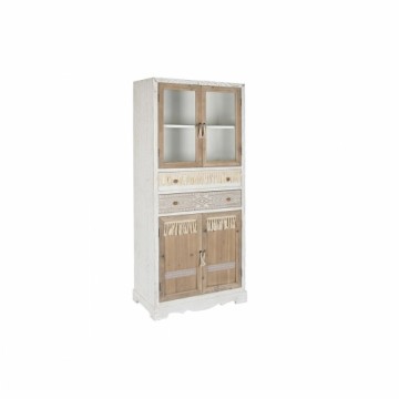 Шкаф DKD Home Decor Ель Стеклянный Натуральный Белый (86 x 40 x 180 cm) (80 x 42 x 180 cm)