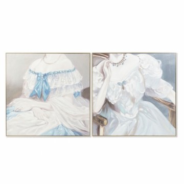 Glezna DKD Home Decor Dāma Tradicionāls (2 gb.) (102 x 4,5 x 102 cm)