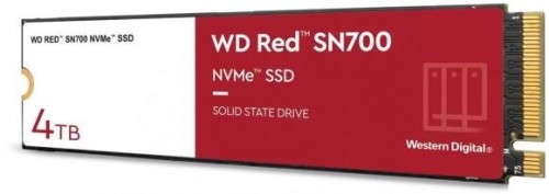 SSD|WESTERN DIGITAL|Red SN700|4TB|M.2|NVMe|Write speed 3100 MBytes/sec|Read speed 3400 MBytes/sec|TBW 5100 TB|WDS400T1R0C image 1