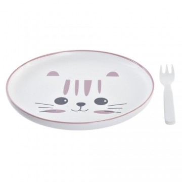 Детский набор посуды DKD Home Decor кот