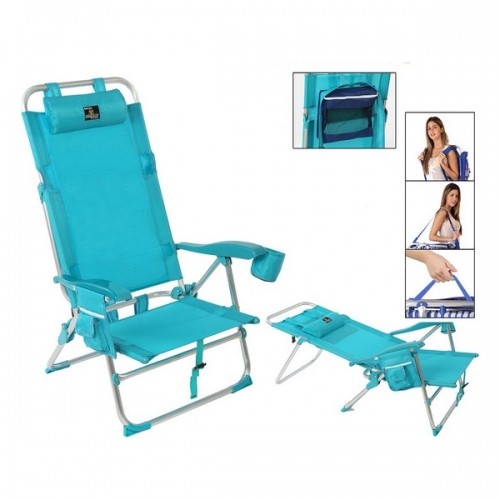 Bigbuy Outdoor Pludmales krēsls Alumīnijs Zils (74 x 61 x 31 cm) image 1
