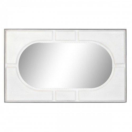 Sienas spogulis DKD Home Decor Balts Mango koks Rombs Moderns (154 x 4 x 94 cm) image 1
