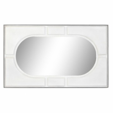 Sienas spogulis DKD Home Decor Balts Mango koks Rombs Moderns (154 x 4 x 94 cm)