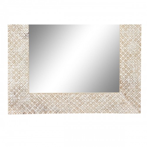 Sienas spogulis DKD Home Decor Dabisks Balts Mango koks (76,5 x 3 x 122 cm) image 2