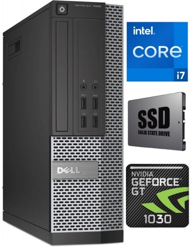 Dell 7020 SFF i7-4770 4GB 240GB SSD GT1030 2GB Windows 10 Professional image 1