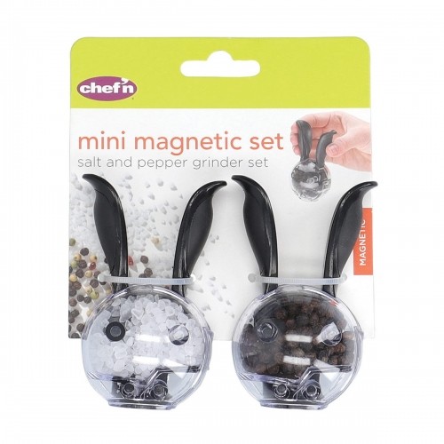 Bigbuy Chef Sāls un Piparu Komplekts Mini Magnetics ABS (2 gb.) image 2