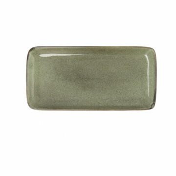 Pasniegšanas Plate Bidasoa Ikonic Zaļš Keramika (28 x 14 cm) (Pack 4x)