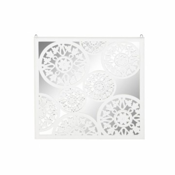 Настенный декор DKD Home Decor Зеркало Белый Деревянный MDF (90 x 1,5 x 90 cm)