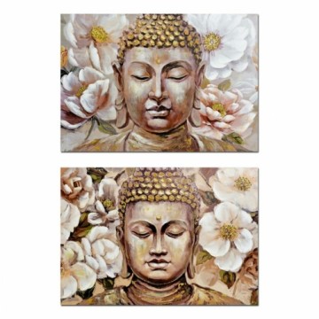 Картина DKD Home Decor Будда Восточный (2 штук) (100 x 3 x 70 cm)