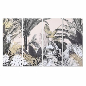 4 attēlu komplekts DKD Home Decor Tropiskais (160 x 3,8 x 100 cm)
