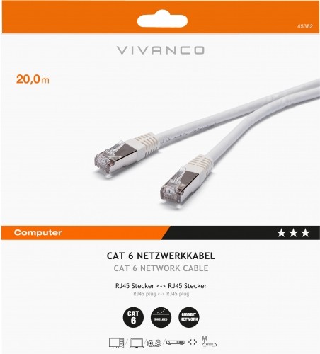 Vivanco network cable CAT 6 20m (45382) image 2