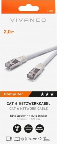 Vivanco network cable CAT 6 2m (45369) image 2