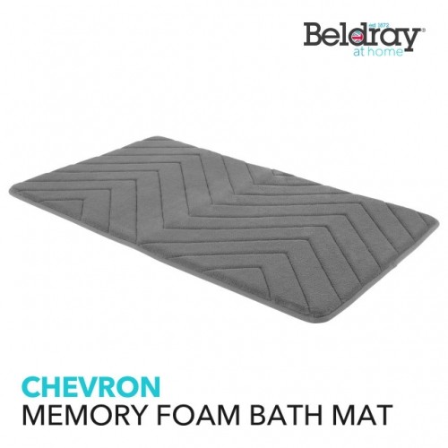 Beldray MFBEL22511GRYEU7 Chevron Bathmat grey image 3