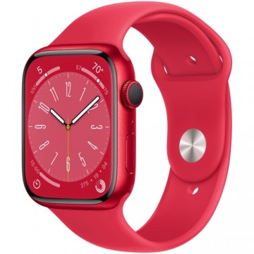 Apple Watch Series 8 GPS 45mm (PRODUCT)RED Aluminium Case with (PRODUCT)RED Sport Band - Regular,Model A2771