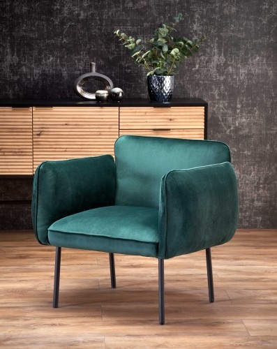 Halmar BRASIL leisure armchair dark green/ black image 1