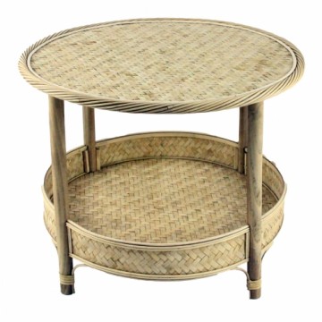 Mazs galdiņš DKD Home Decor Gaiši brūns Bambuss (60 x 60 x 47 cm)