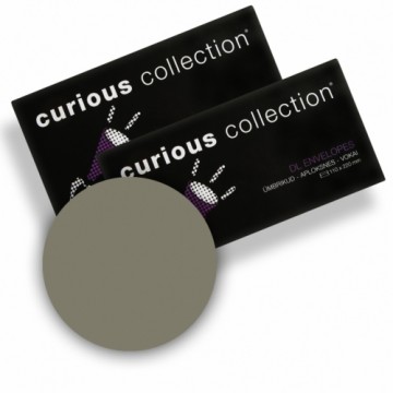 Curious Metallic Конверт цветной Curios metallic Collection E65,110x220mm,120g/m2, цинковый
