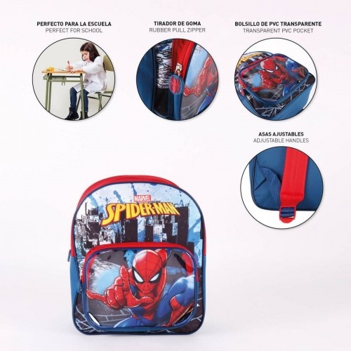 Skolas soma Spiderman Sarkans (25 x 30 x 12 cm) image 3