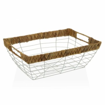 Augļu Bļoda Versa Balts Metāls Tērauds (12 x 33,5 x 23,5 cm)