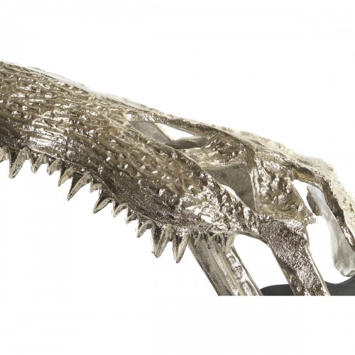 Декоративная фигура DKD Home Decor Шампанское Алюминий Темно-серый Двухцветный Крокодил (55 x 26 x 39 cm) image 2