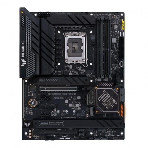 Asus  
         
       TUF GAMING Z790-PLUS D4 Processor family Intel, Processor socket  LGA1700, DDR4 DIMM, Memory slots 4, Supported hard disk drive interfaces 	SATA, M.2, Number of SATA connectors 4, Chipset  Intel Z790, ATX image 1
