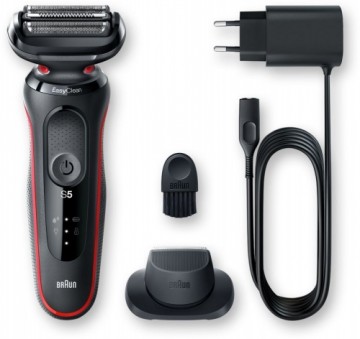 Braun  
         
       Shaver 51-R1200s	 Operating time (max) 50 min, Wet&Dry, Black/Red