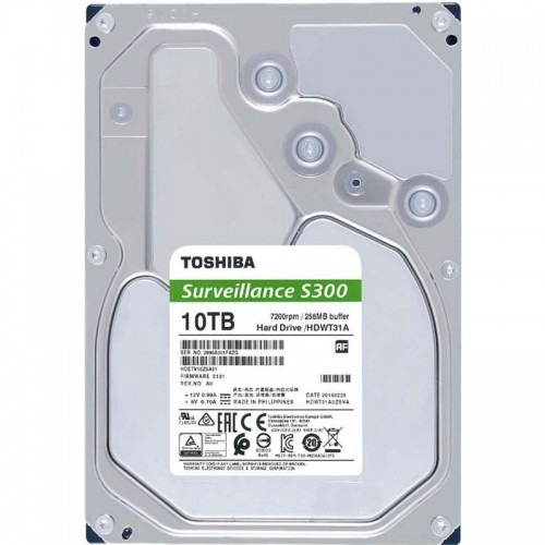 Toshiba  
         
       Surveillance Hard Drive S300 Pro 7200 RPM, 3.5 ", 10000 GB, 256 MB image 1