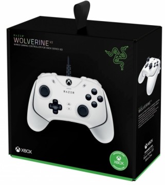 Razer  
         
       Wolverine V2 For Xbox Series X/S, Wired Gaming controller, Mercury White