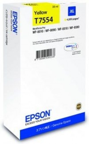 EPSON  
         
       T7554 XL Ink Cartridge, Yellow image 1