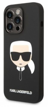 Karl Lagerfeld  
       Apple  
       iPhone 14 Pro Max Liquid Silicone Karl Head Case 
     Black