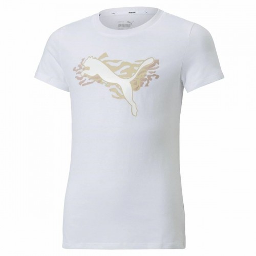 Krekls ar Īsām Piedurknēm Bērniem Puma Alpha Balts image 1