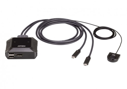 Aten  
         
       US3312 2-Port USB-C 4K DisplayPort KVM Switch with Remote Port Selector image 1