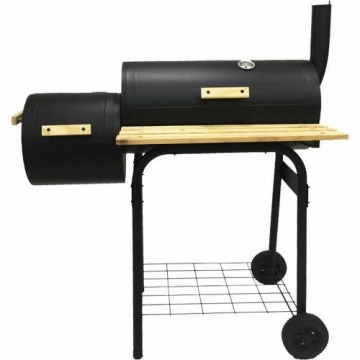 Melns ogļu barbekjū ar vāku un riteņiem green Boheme Melns