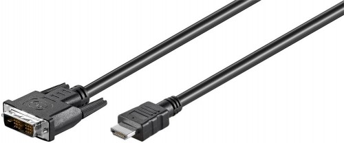 Goobay  
         
       DVI-D/HDMI cable, nickel plated  50580 Black, 2 m image 1