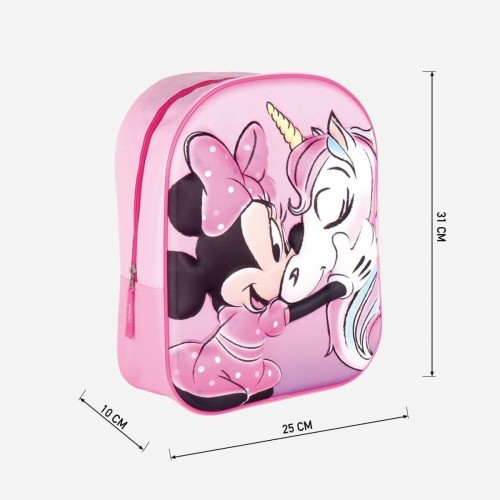 Skolas soma Minnie Mouse Rozā (25 x 31 x 10 cm) image 2