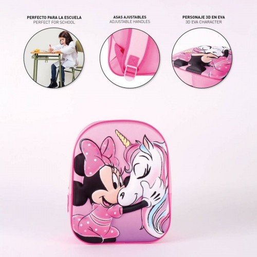 Школьный рюкзак Minnie Mouse Розовый (25 x 31 x 10 cm) image 4