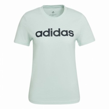 Sieviešu Krekls ar Īsām Piedurknēm Adidas Loungewear Essentials Slim Logo Piparmētra