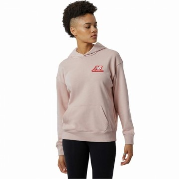 Sieviešu Sporta Krekls ar Kapuci New Balance Essentials Candy Rozā