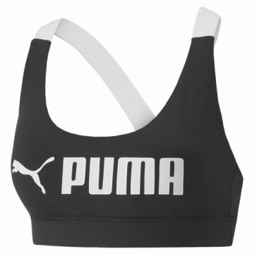 Спортивный бюстгальтер Puma Чёрный Белый Разноцветный