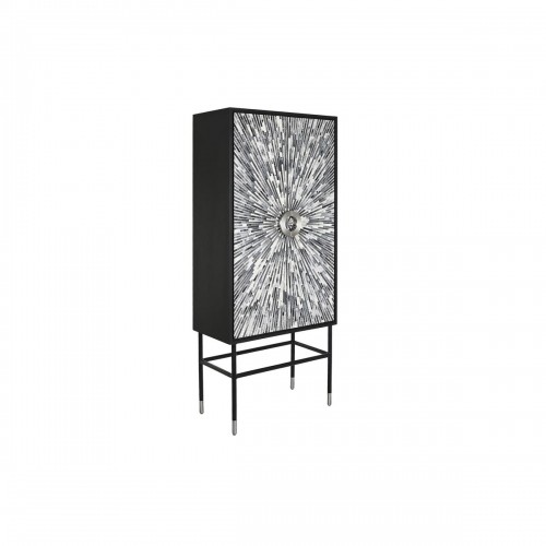 Шкаф DKD Home Decor Чёрный Серый Кость Смола Деревянный MDF (75 x 40 x 181 cm) image 1