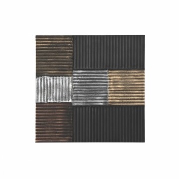 Настенный декор DKD Home Decor Чёрный Позолоченный Glamour современный Деревянный MDF (91 x 3 x 91 cm)