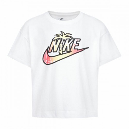 Krekls ar Īsām Piedurknēm Bērniem Nike Knit Balts image 1