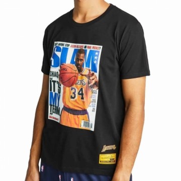 Vīriešu Krekls ar Īsām Piedurknēm Mitchell & Ness LA Lakers Shaq Melns