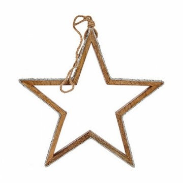 Krist+ Новогоднее украшение Звезда Пурпурин Деревянный Джут (31 x 5,5 x 60 cm)