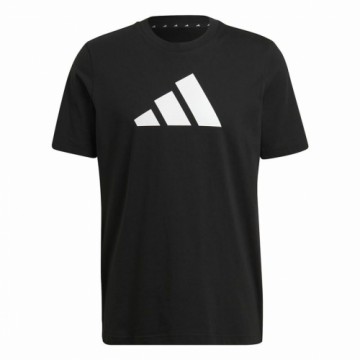 Vīriešu Krekls ar Īsām Piedurknēm Adidas Future Icons Logo Melns