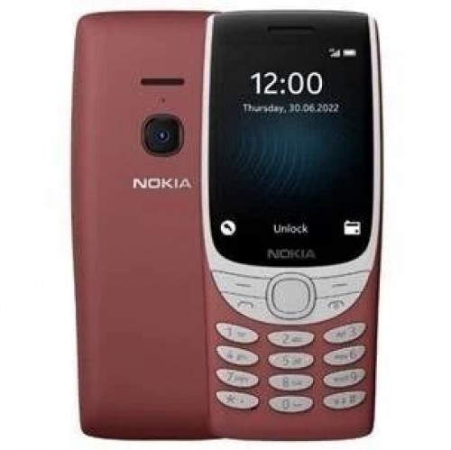 Nokia  
         
       8210 Red, 2.8 ", TFT LCD, 240 x 320, Unisoc, T107, Internal RAM 0.048 GB, 0.128 GB, microSDHC, Dual SIM, Main camera 0.3 MP, 1450  mAh image 1