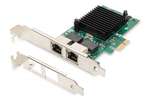 Digitus  
         
       Gigabit Ethernet PCI Express Card, 2-port 32-bit, low profile bracket, Intel chipset DN-10132 image 1