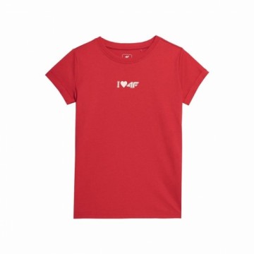 Krekls ar Īsām Piedurknēm Bērniem 4F Sarkans